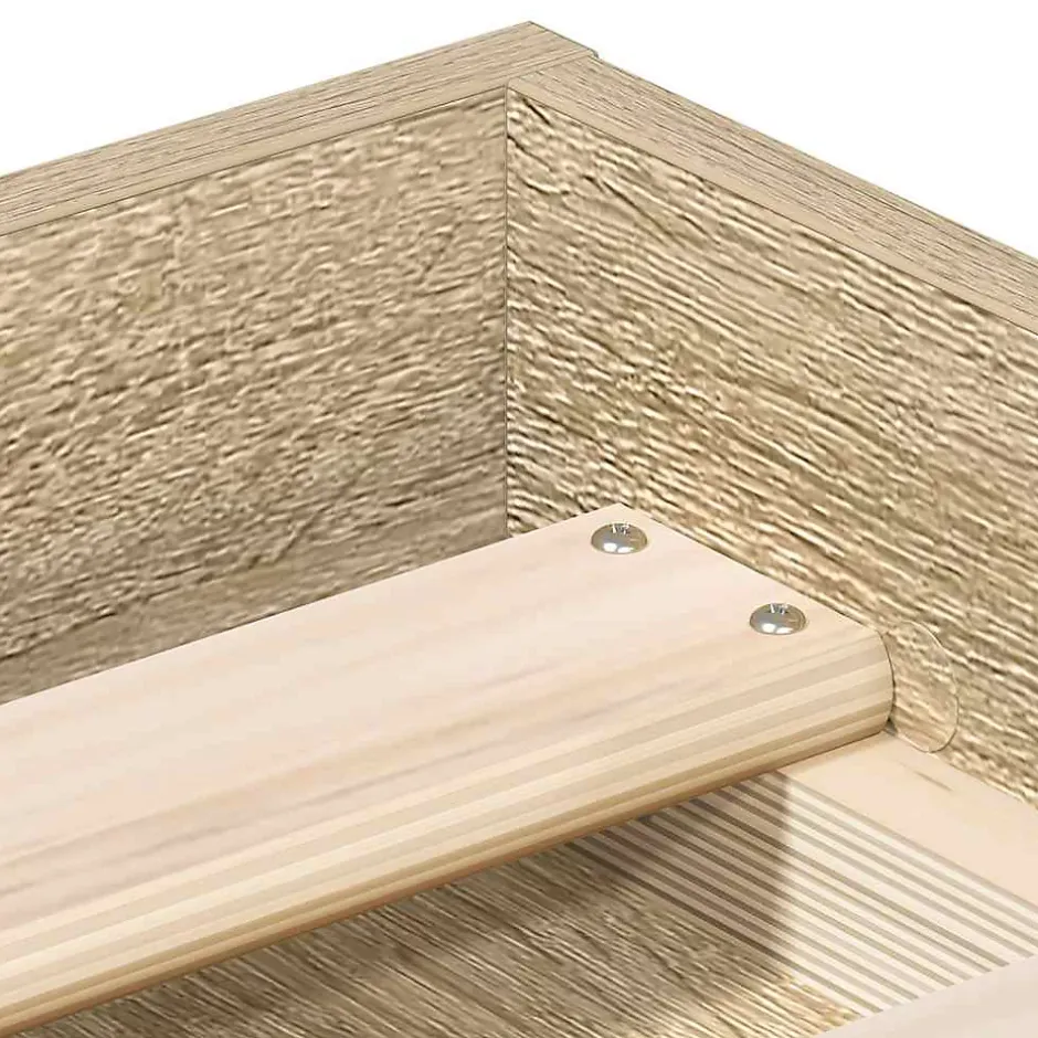 Vidaxl Cadre de lit sans matelas chêne sonoma 120x190 cm Sale