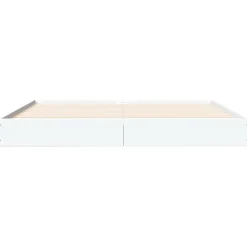 Vidaxl Cadre de lit sans matelas blanc 160x200 cm bois d ingénierie Clearance