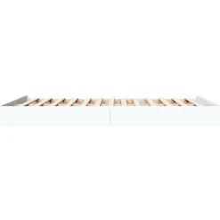 Vidaxl Cadre de lit sans matelas blanc 160x200 cm bois d ingénierie Clearance