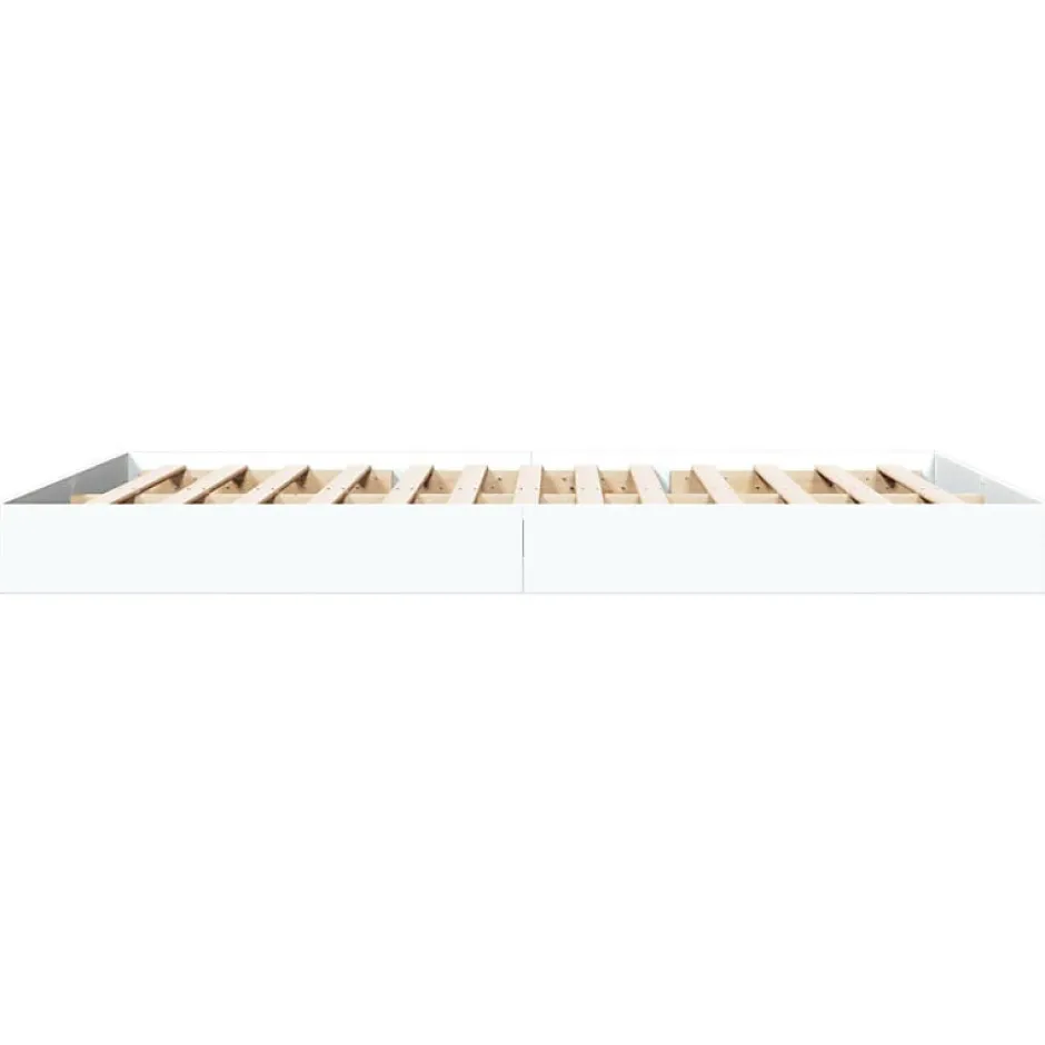 Vidaxl Cadre de lit sans matelas blanc 160x200 cm bois d ingénierie Clearance