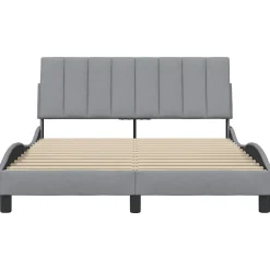 Vidaxl Cadre de lit sans matelas Hanko gris clair 120x200 cm tissu