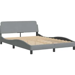 Vidaxl Cadre de lit sans matelas Hanko gris clair 120x200 cm tissu