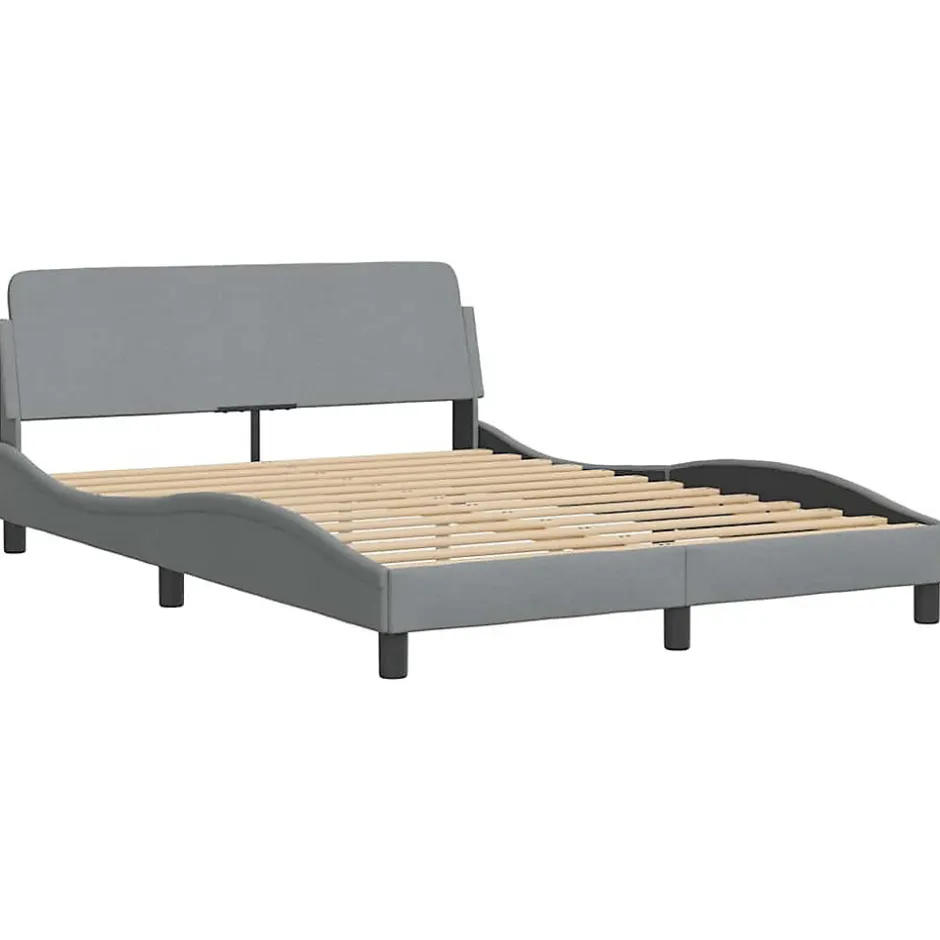 Vidaxl Cadre de lit sans matelas Hanko gris clair 120x200 cm tissu