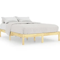 Vidaxl Cadre de lit sans matelas bois massif 140x190 cm