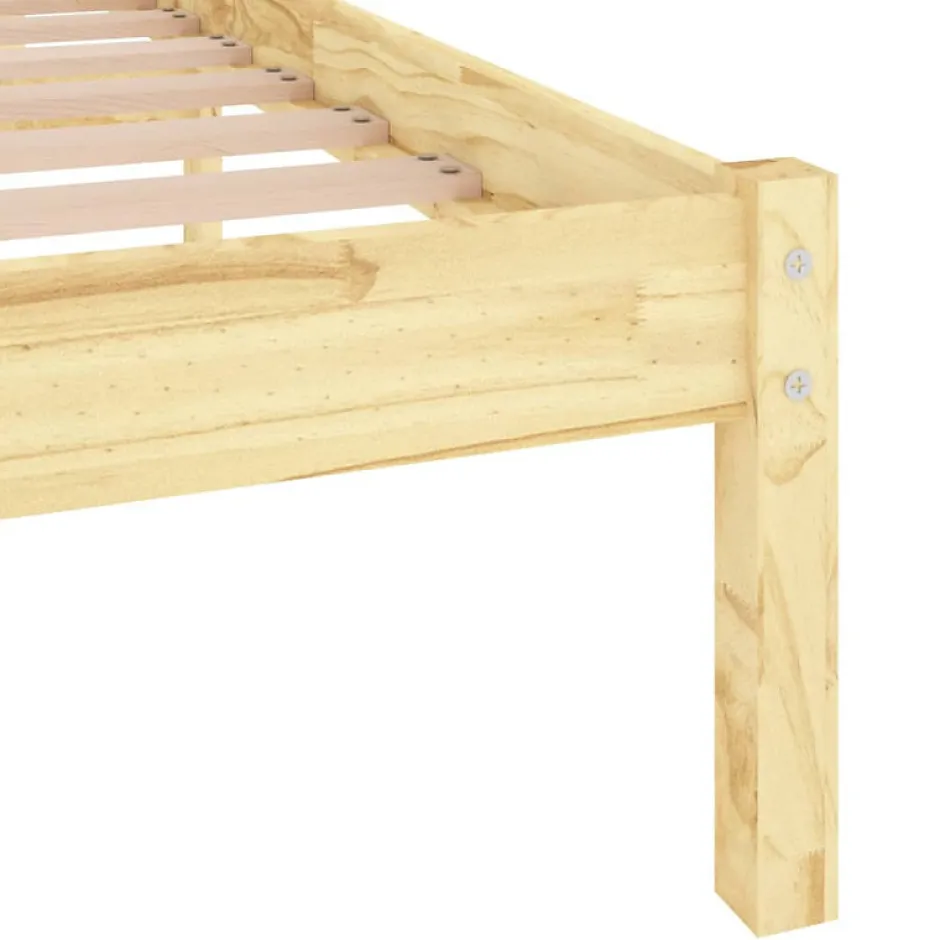 Vidaxl Cadre de lit sans matelas bois massif 140x190 cm