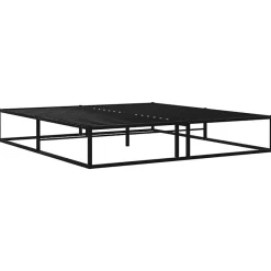 Vidaxl Cadre de lit sans matelas noir métal 160x200 cm