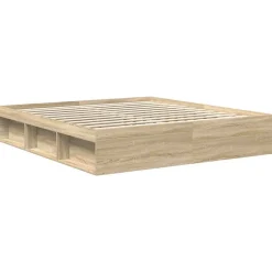 Vidaxl Cadre de lit sans matelas chêne sonoma 200x200 cm Outlet