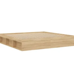 Vidaxl Cadre de lit sans matelas chêne sonoma 200x200 cm Outlet
