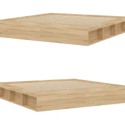Vidaxl Cadre de lit sans matelas chêne sonoma 200x200 cm Outlet