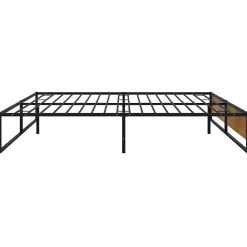 Vidaxl Cadre de lit sans matelas noir métal 160x200 cm