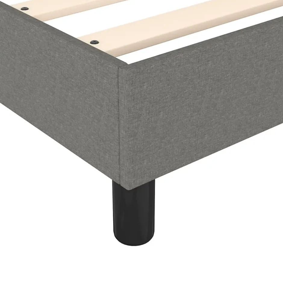 Vidaxl Cadre de lit sans matelas gris foncé 160x200 cm tissu