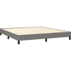 Vidaxl Cadre de lit sans matelas gris foncé 160x200 cm tissu