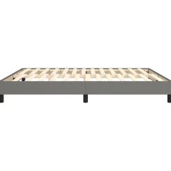 Vidaxl Cadre de lit sans matelas gris foncé 160x200 cm tissu