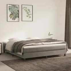 Vidaxl Cadre de lit sans matelas gris clair 180x200 cm velours