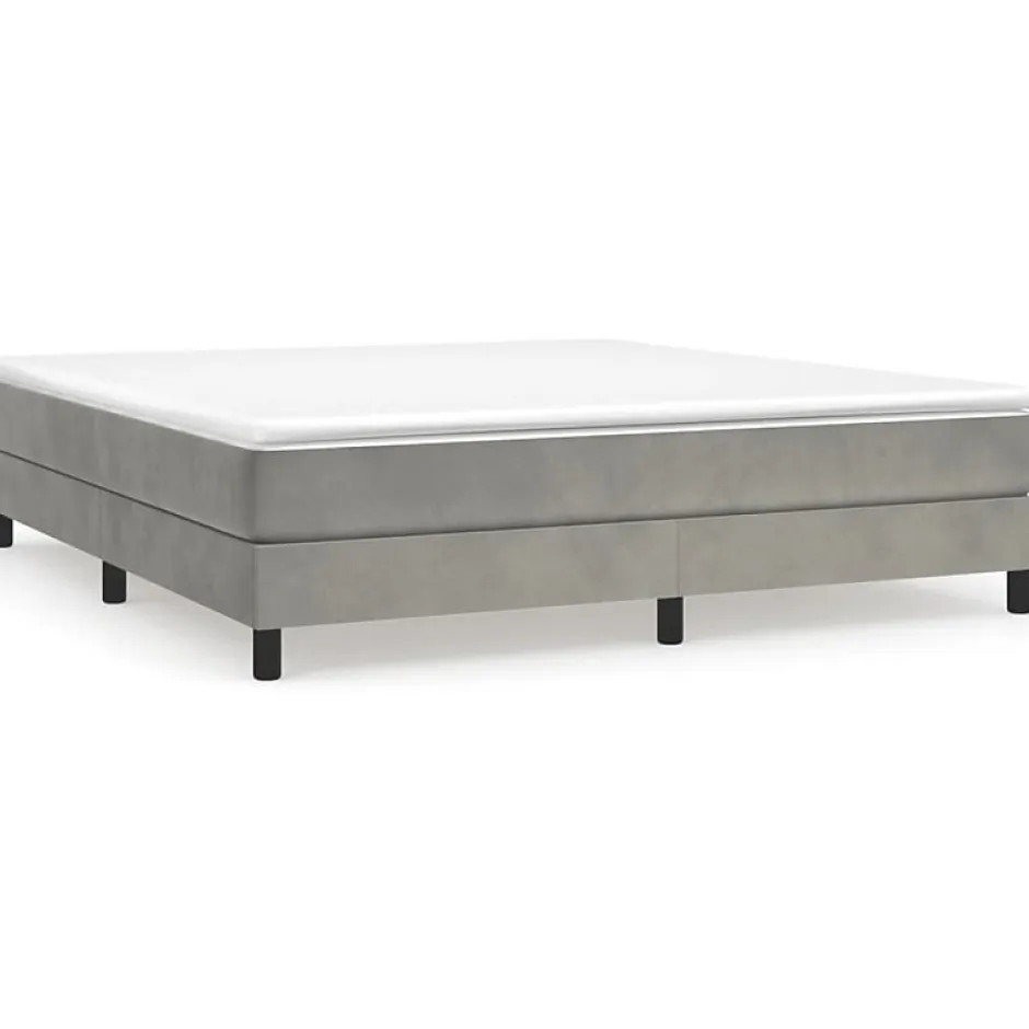 Vidaxl Cadre de lit sans matelas gris clair 180x200 cm velours