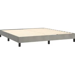 Vidaxl Cadre de lit sans matelas gris clair 180x200 cm velours