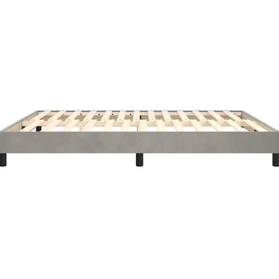 Vidaxl Cadre de lit sans matelas gris clair 180x200 cm velours