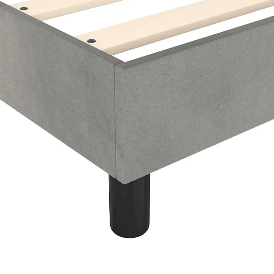 Vidaxl Cadre de lit sans matelas gris clair 180x200 cm velours