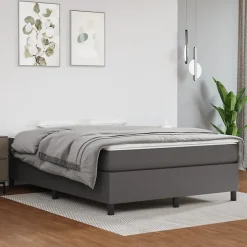 Vidaxl Cadre de lit sans matelas gris 140x190 cm similicuir Online