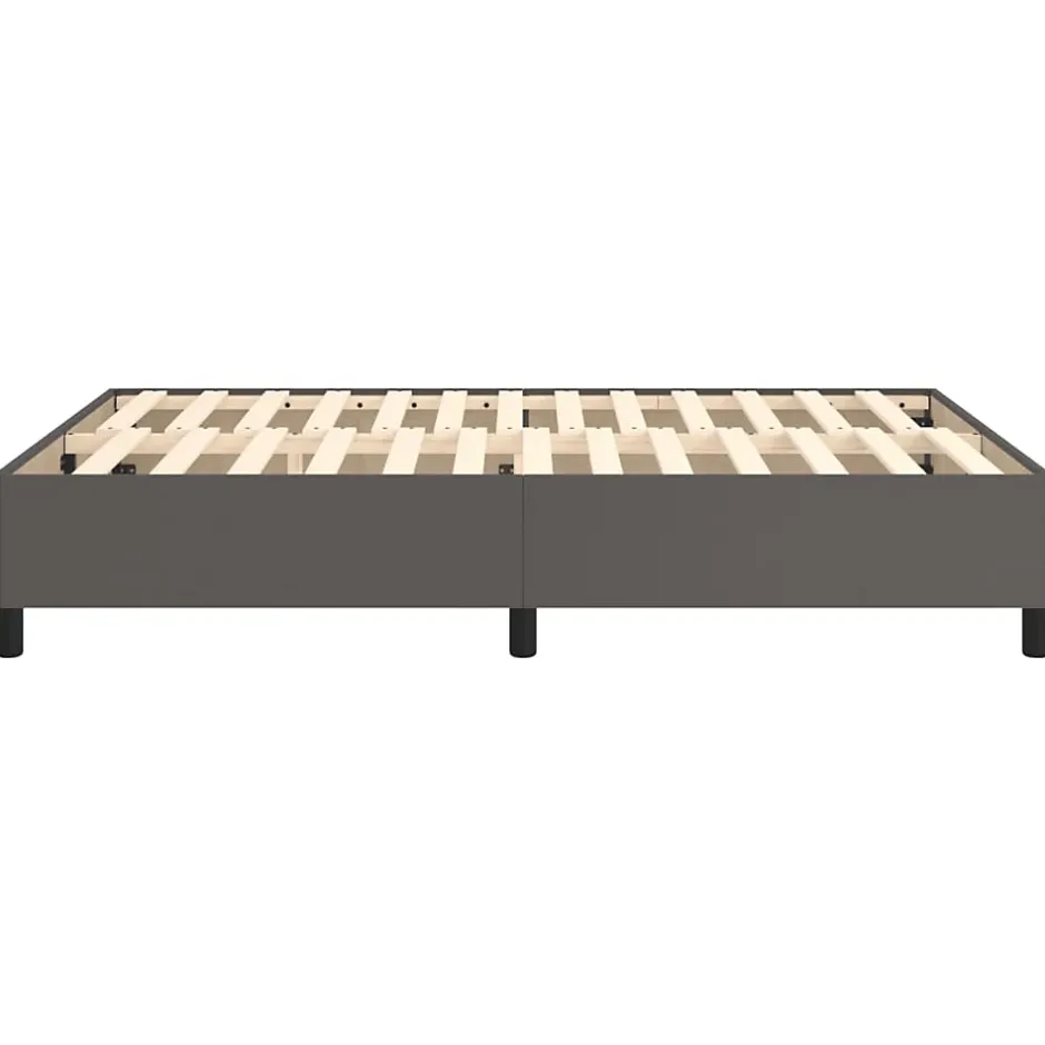 Vidaxl Cadre de lit sans matelas gris 140x190 cm similicuir Online