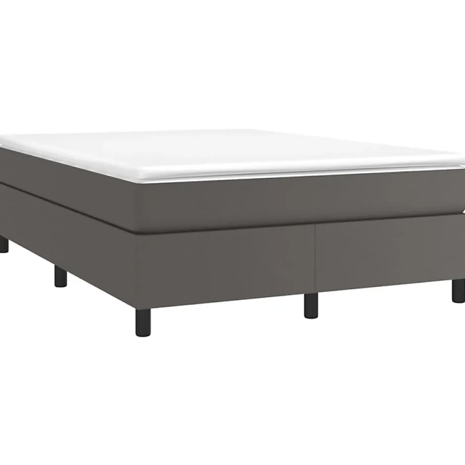 Vidaxl Cadre de lit sans matelas gris 140x190 cm similicuir Online