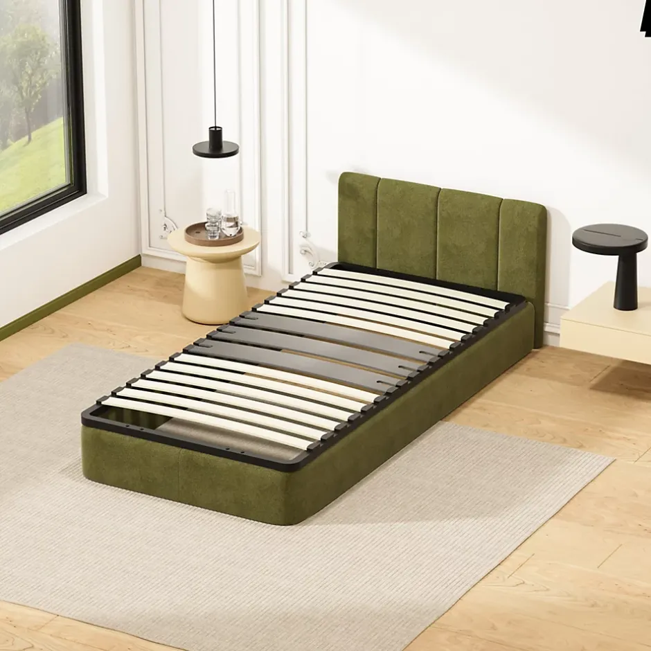 Teeno Cadre lattes 90x190 cm, 1x15 Lattes Peuplier Naturel
