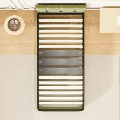 Teeno Cadre lattes 90x190 cm, 1x15 Lattes Peuplier Naturel