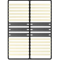 Teeno Cadre lattes 140x190 cm, 2x15 Lattes Peuplier Naturel