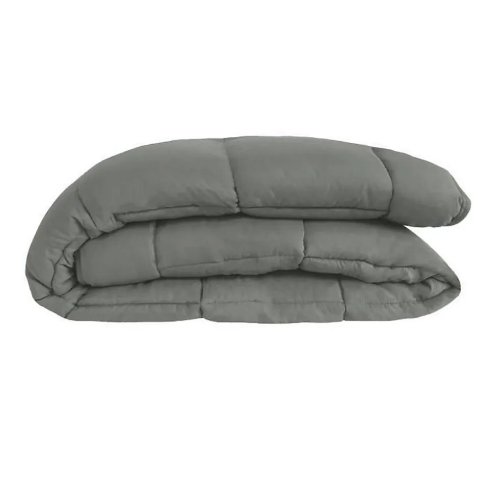 Toison d'Or CALGARY Couette chaude Microfibre 400g/m² Acier & Argent 240x260cm