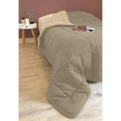 Toison d'Or CALGARY Couette chaude Microfibre 400g/m² Taupe & Lin 220x240cm Outlet