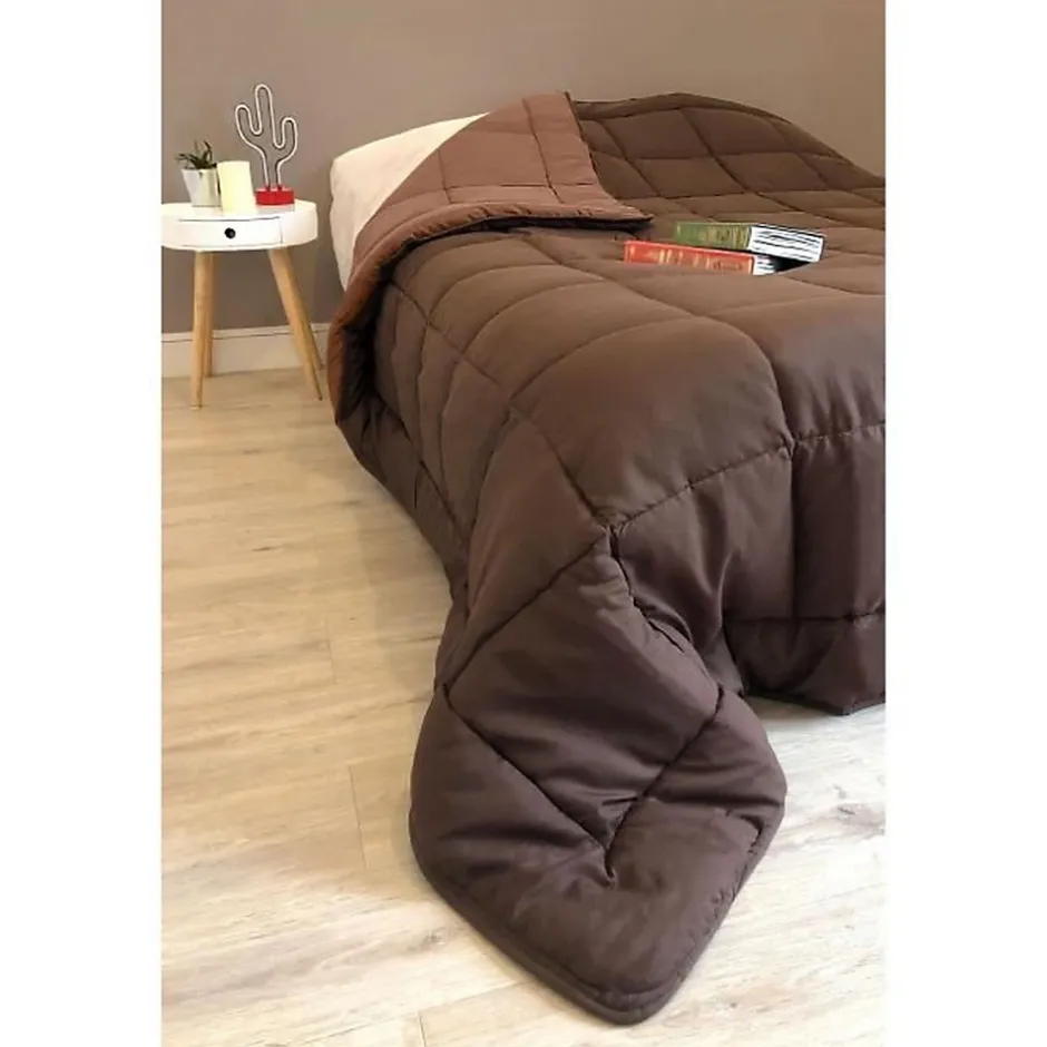 Toison d'Or CALGARY Couette chaude Microfibre 400g/m² Choco & Moka 200x200cm Sale