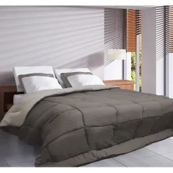 Toison d'Or CALGARY Couette chaude Microfibre 400g/m² Taupe & Lin 140x200cm
