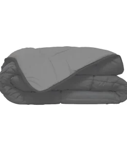 Toison d'Or CALGARY Couette chaude Microfibre 400g/m² Acier & Argent 140x200cm