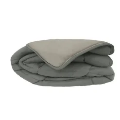 Toison d'Or CALGARY Couette chaude Microfibre 400g/m² Acier & Argent 140x200cm