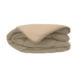 Toison d'Or CALGARY Couette chaude Microfibre 400g/m² Taupe & Lin 240x260cm