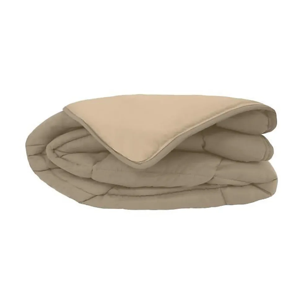 Toison d'Or CALGARY Couette chaude Microfibre 400g/m² Taupe & Lin 240x260cm