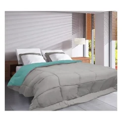 Toison d'Or CALGARY Couette chaude Microfibre 400g/m² Galet & Lac 240x260cm