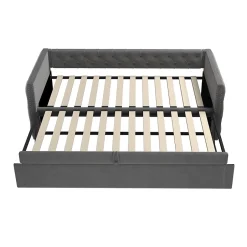 Redom Canapé 3 places convertible 140x190 cm, couchage d'appoint en tissu, design contemporain et fonctionnel Discount