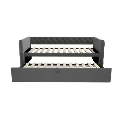 Redom Canapé 3 places convertible 140x190 cm, couchage d'appoint en tissu, design contemporain et fonctionnel Discount