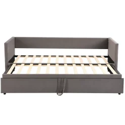 Simple Life Canapé-lit Extensible 90/180 X 200 Cm Avec Sommier à Lattes,canapé Lit 2 Places,velours, Gris Sale