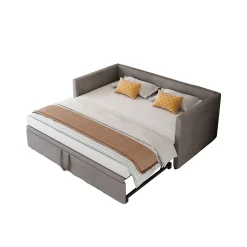 Fortuna lai Canapé-lit extensible 90/180 x 200 cm avec sommier à lattes,canapé lit 2 places,velours, gris Hot