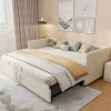 Simple Life Canapé-lit Extensible 90/180 X 200 Cm Avec Sommier à Lattes,canapé Lit 2 Places,velours, Beige