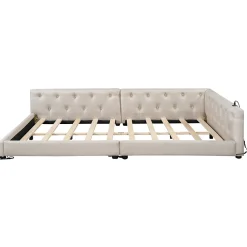 Redom Canapé-lit 140x190 cm convertible clic-clac avec coffre de rangement en tissu gris, design contemporain