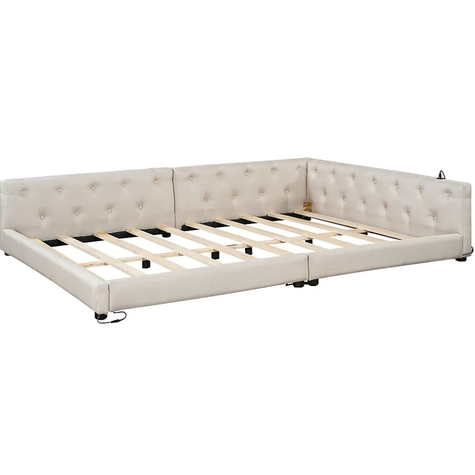 Redom Canapé-lit 140x190 cm convertible clic-clac avec coffre de rangement en tissu gris, design contemporain
