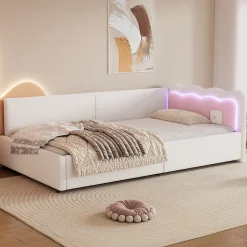 Redom Canapé-lit 140x190 cm convertible en tissu avec coffre de rangement, style contemporain, accoudoirs rembourrés