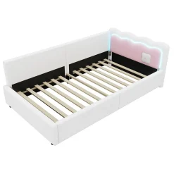 Redom Canapé-lit 140x190 cm convertible en tissu avec coffre de rangement, style contemporain, accoudoirs rembourrés