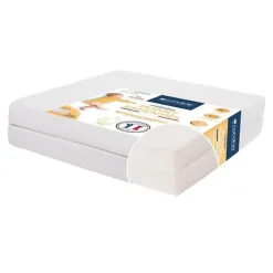 Candide Matelas Pliant 2 Parties Ecru - 60x120 cm