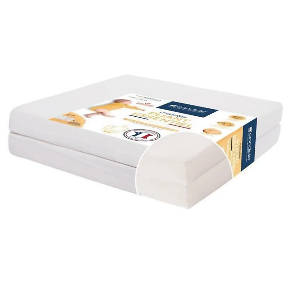 Candide Matelas Pliant 2 Parties Ecru - 60x120 cm