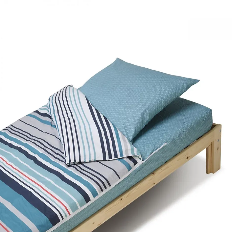 Bleu Calin Caradou Parure de lit Enfant 90x190cm Avec Couette Imprimé Ritmo Best