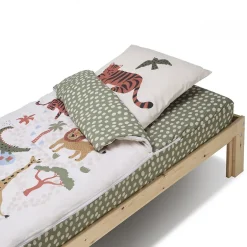 Bleu Calin Caradou Parure de lit Enfant 90x190cm Avec Couette Motif Jungle Hot
